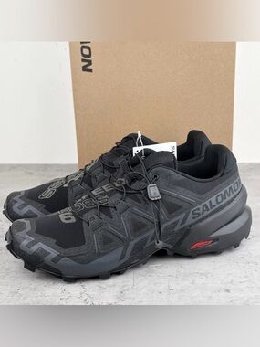 Mens Salomon Speedcross 6 Shoes Size 12 Black Trail Running New In Box